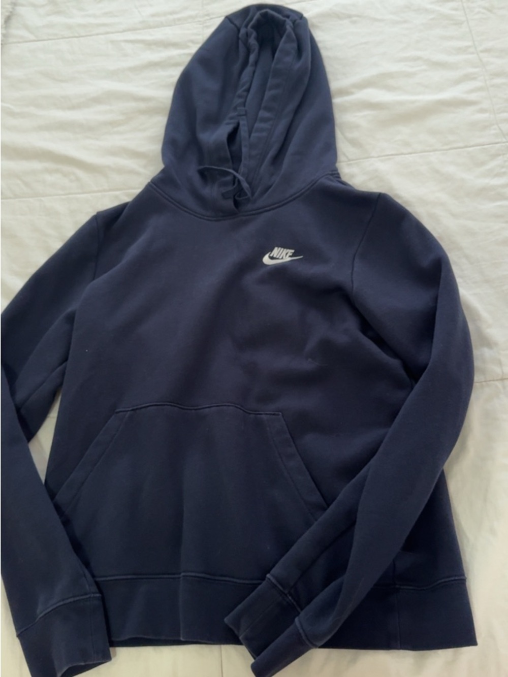 Nike Dark Navy Hoodie with White Logo